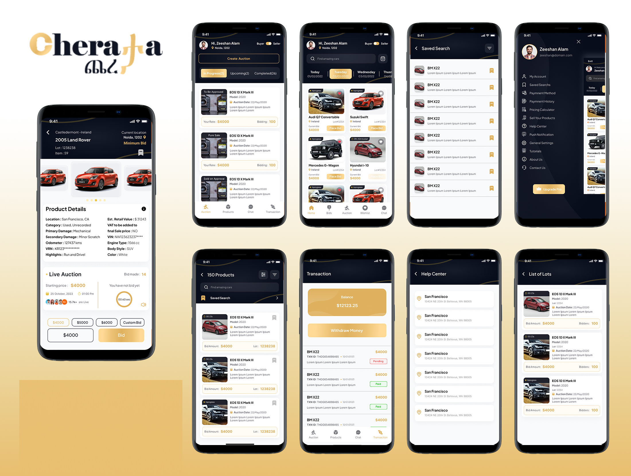 ios-iphone-app-design booking app interface
